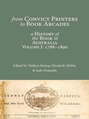 cover image of A History of the Book, Volume 1: 1788-1890